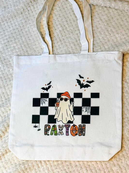 Personalized Halloween Trick-Or-Treat Tote Bags