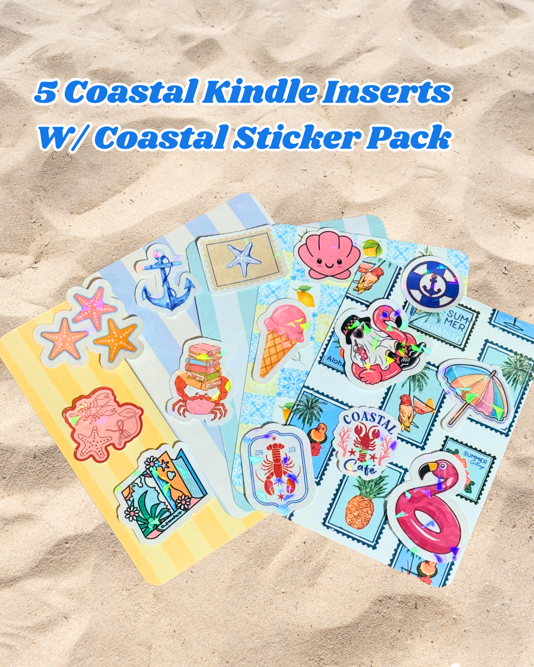 Coastal Edit Kindle Inserts W/ Sticker Pack